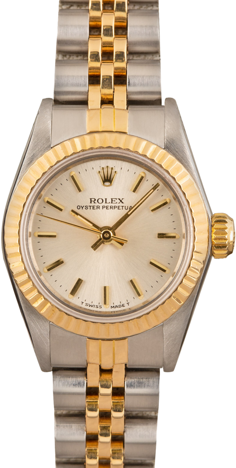 Women's Rolex Oyster Perpetual 67193 Silver Dial