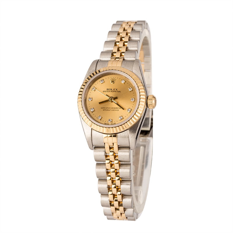 Used Rolex Oyster Perpetual 76193 Diamond Dial