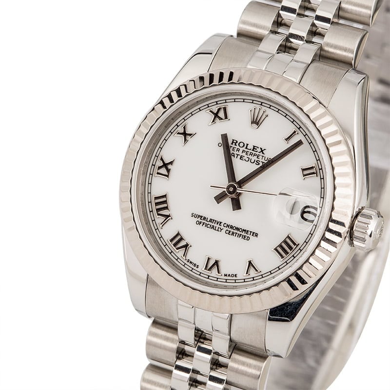 Rolex Mid-Size Datejust 178274 White Roman Dial