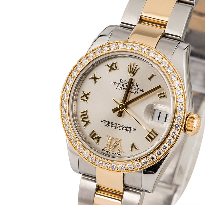 Used Rolex Datejust 178383 Diamond Bezel & VI