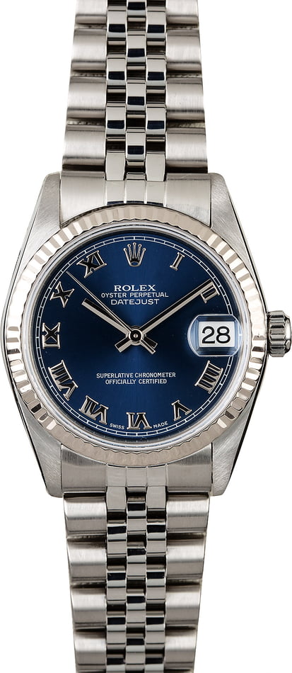 Used Rolex Datejust 78274 Blue Roman Dial