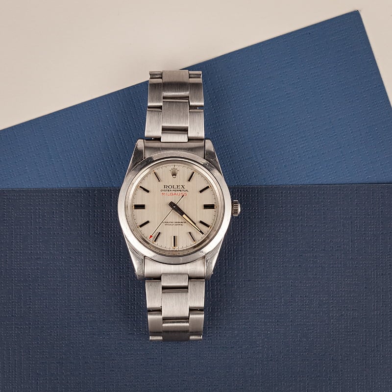 Vintage 1979 Rolex Milgauss 1019 Silver Dial