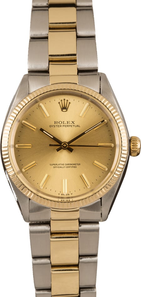 Vintage Rolex Oyster Perpetual 1005 Two Tone Oyster