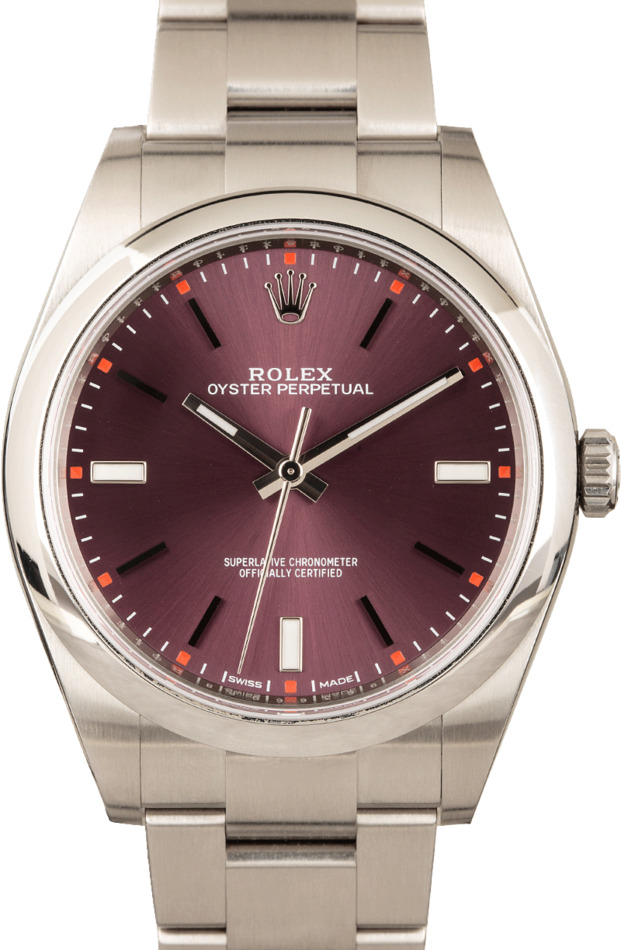 Rolex Oyster Perpetual 39 114300 Red Grape