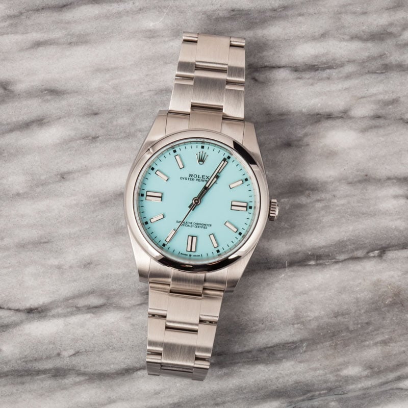 Pre-Owned Rolex Oyster Perpetual 124300 Turquoise Blue