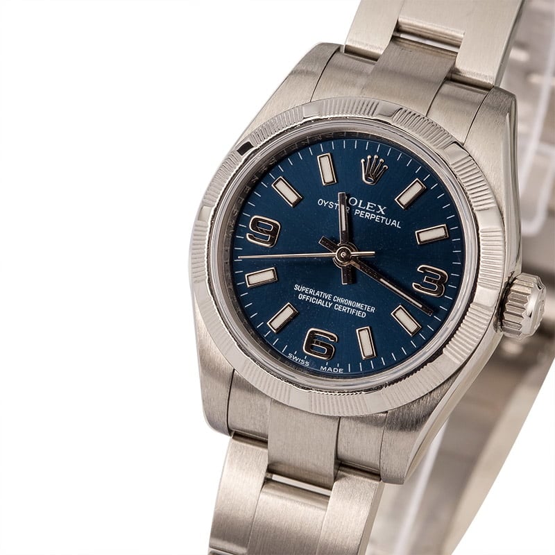Ladies Rolex Oyster Perpetual 176210 Blue Dial