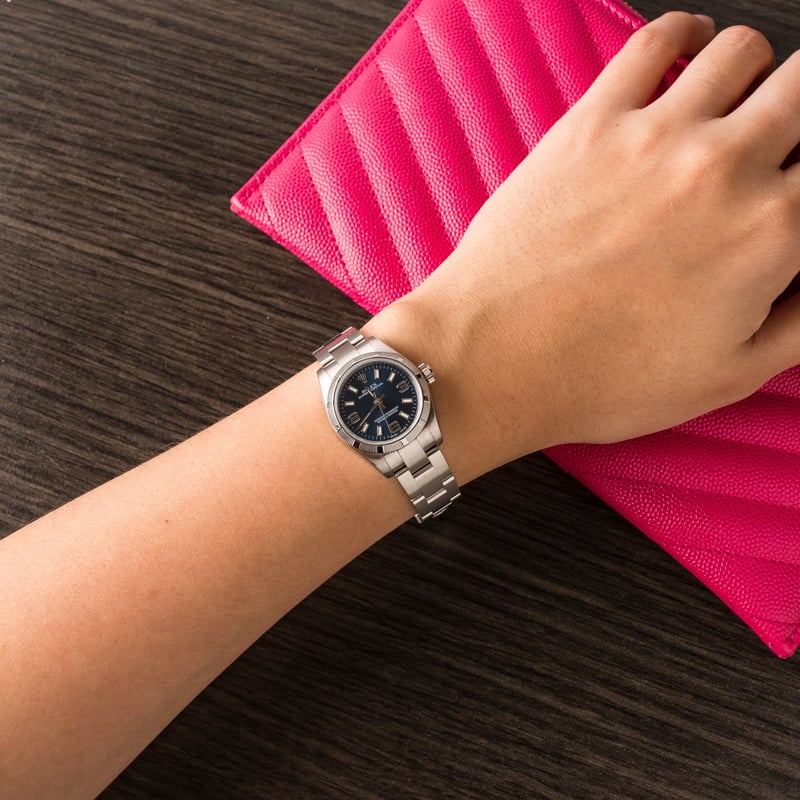 Ladies Rolex Oyster Perpetual 176210 Blue Dial