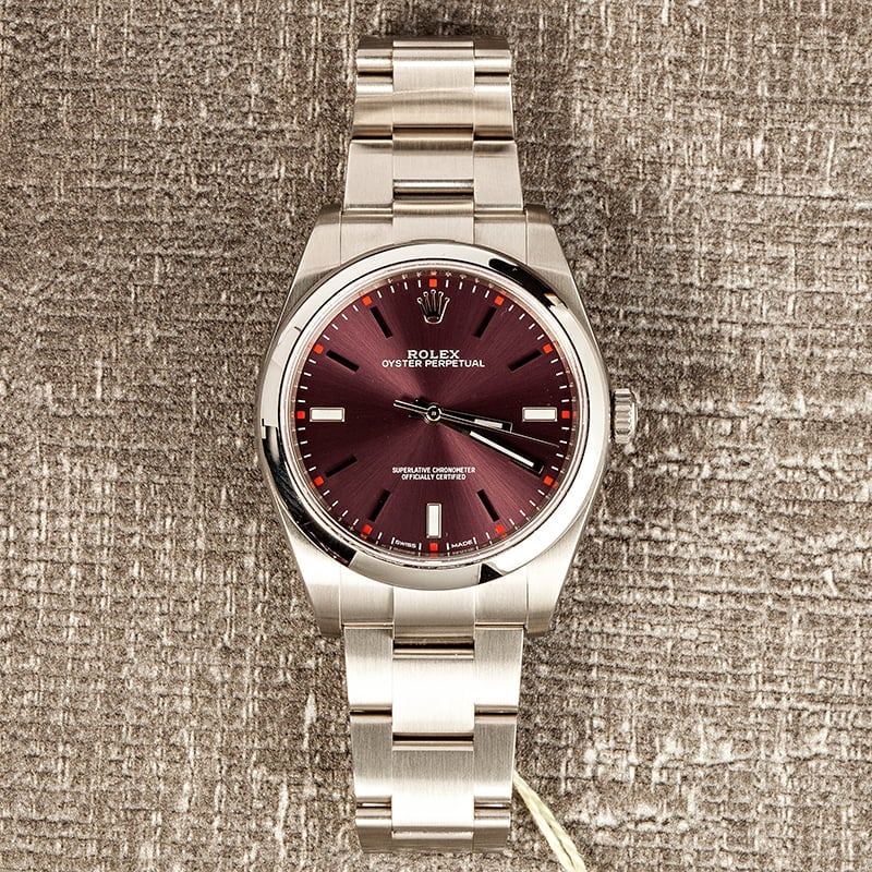 Rolex Oyster Perpetual 39 114300 Red Grape