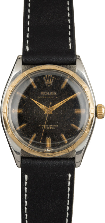Vintage Rolex Oyster Perpetual 6566 Black Dial