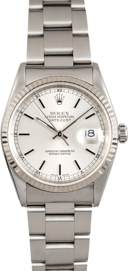 18k white gold rolex oyster perpetual datejust