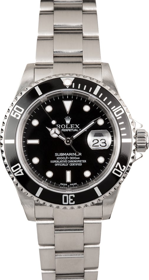 Rolex Oyster Perpetual Submariner 16610 No Holes