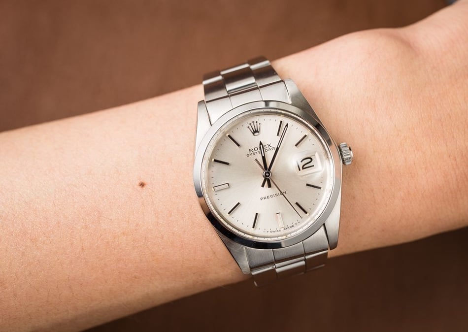 Certified Pre-Owned Rolex Oysterdate 6694 Silver
