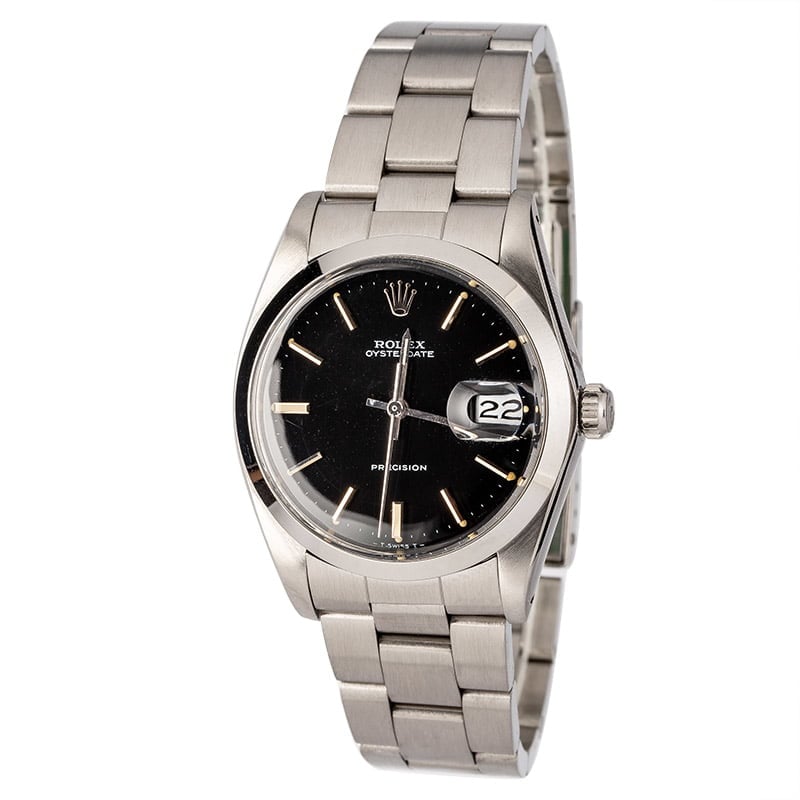 Vintage Rolex Oyster Date 6694 Black Dial