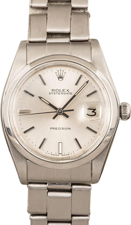 Pre-Owned Rolex Date 6694 Silver Dial