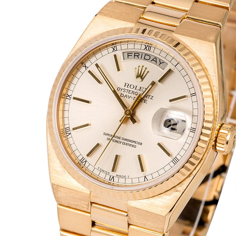 Rolex OysterQuartz 19018 Yellow Gold Day-Date