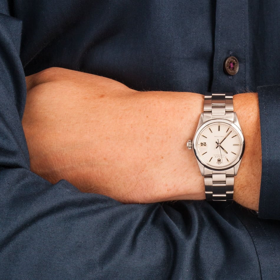 Rolex OysterDate Precision 6466 Silver Dial