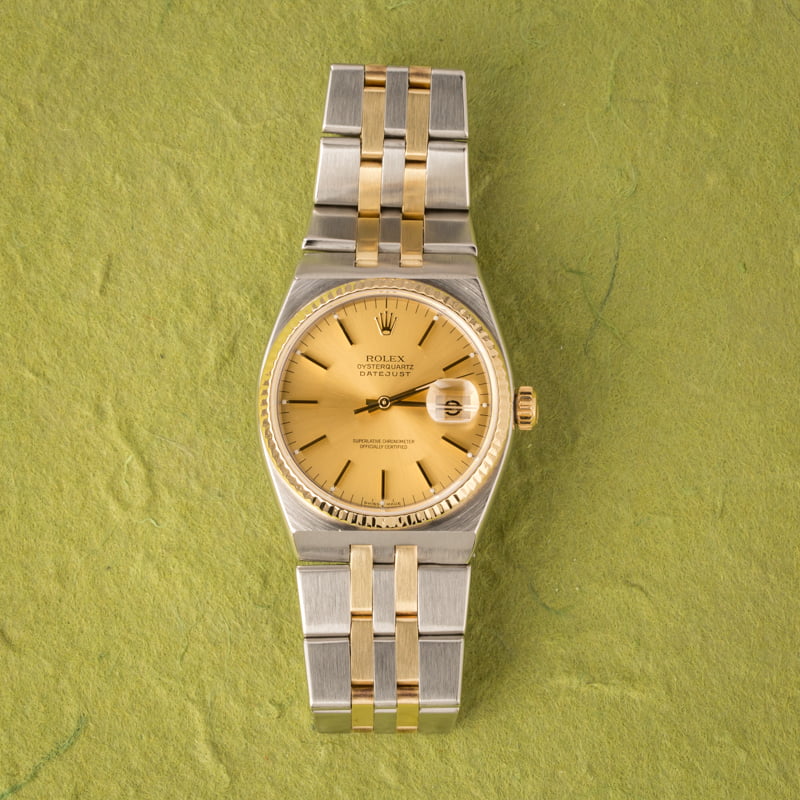 Rolex Datejust OysterQuartz 17013 Two Tone Integral