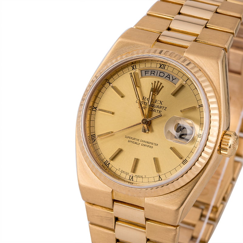 Used Rolex OysterQuartz DayDate 19018 Integral Bracelet