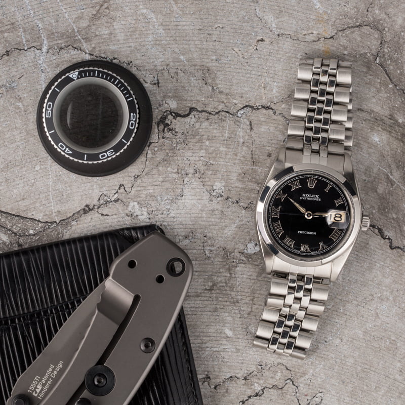 Rolex OysterDate 6694 Black Roman Dial