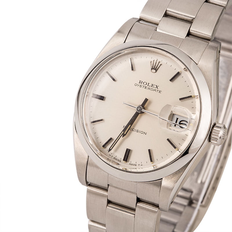 Pre Owned Rolex Oysterdate 6694 Silver