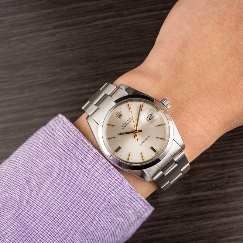 Used Rolex Oysterdate 6694 Silver Index T