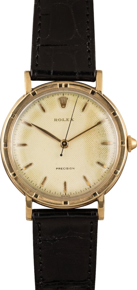 Vintage Rolex Men's Dress Watch Leather Strap
