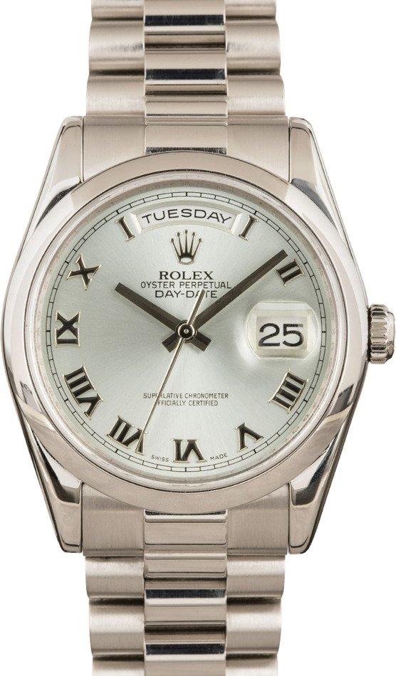 Platinum Rolex Day Date 118206