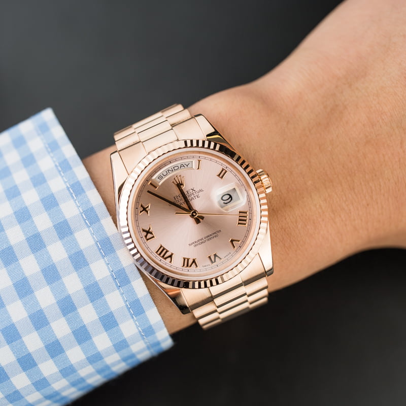 PreOwned Rolex President Day-Date Everose Gold 118235