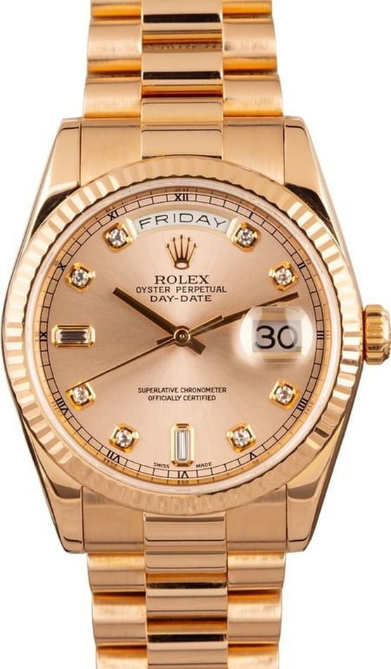 rolex president day date rose gold