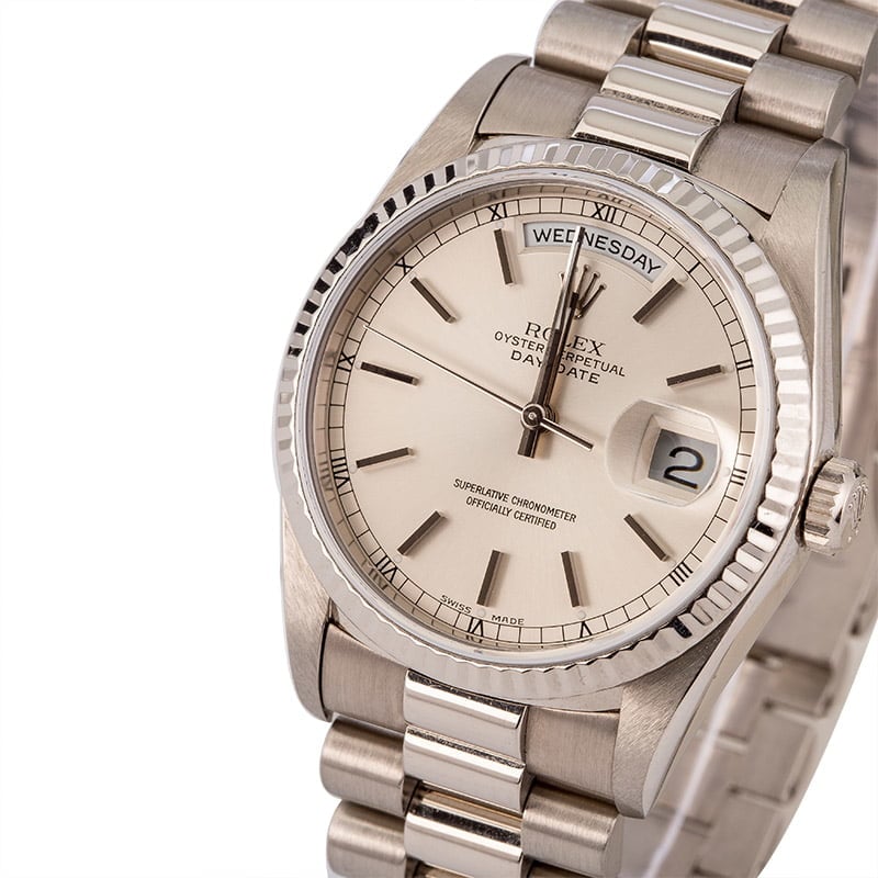 Pre Owned Rolex President 18k White Gold 18239