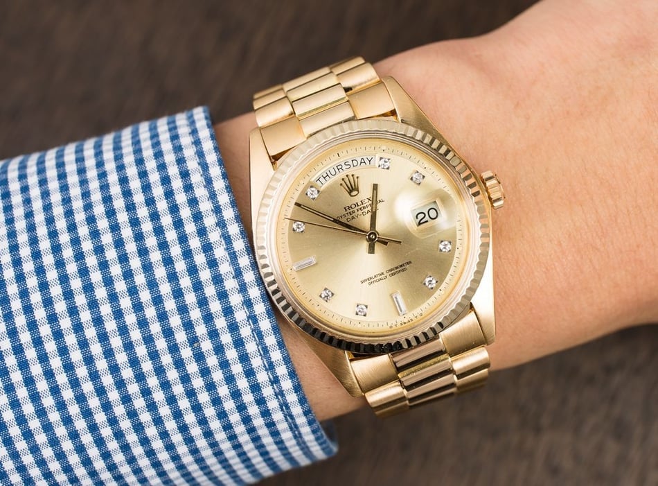 Vintage Rolex President 1803 Diamond Dial