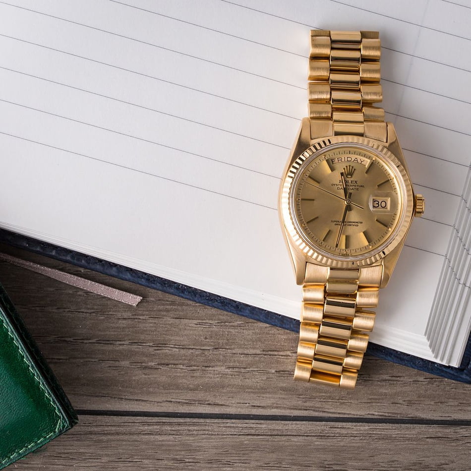 Rolex President 1803 Champagne Index Dial