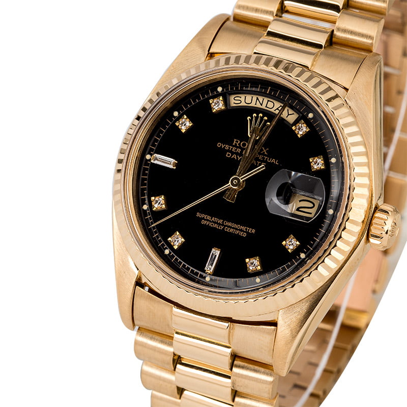 Rolex President 1803 Black Diamond Dial