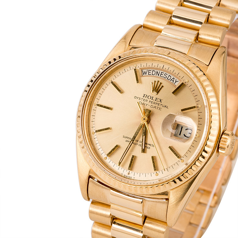 PreOwned Rolex President 1803 Champagne 'Pie Pan' Dial