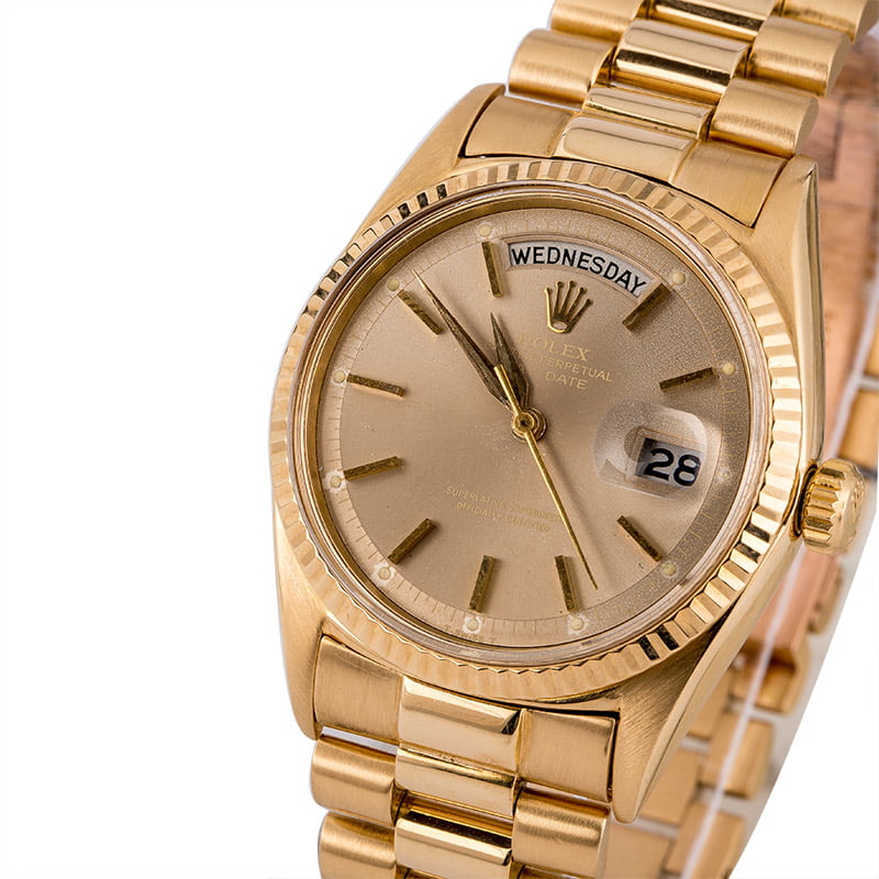 Used Rolex Day Date 1803 Champagne 'Pie Pan' Dial