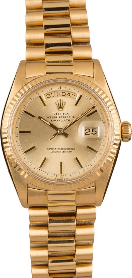 Pre-Owned 36MM Rolex President 1803 Champagne Dial