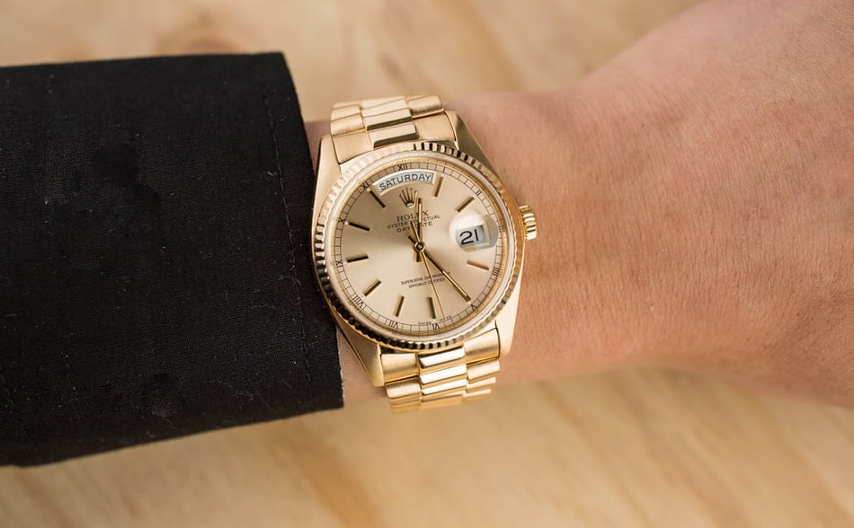 Used Rolex President 18038 Yellow Gold Watch