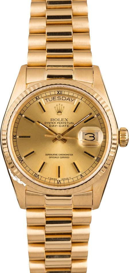Used Rolex President Day-Date 18038 Champagne