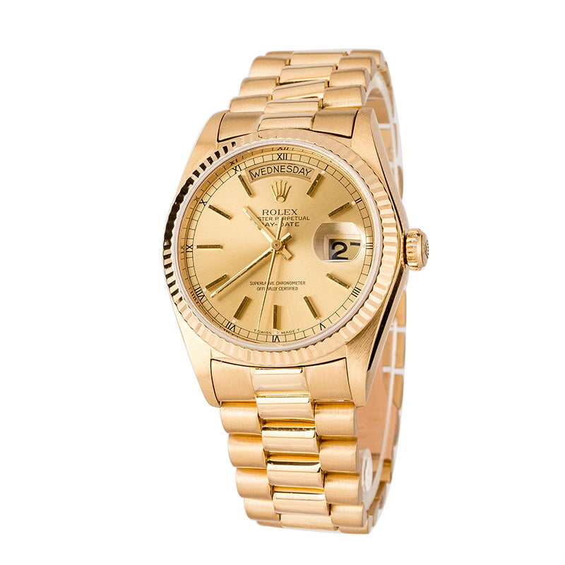 Pre-Owned Rolex Day-Date 18038 Gold President 18K