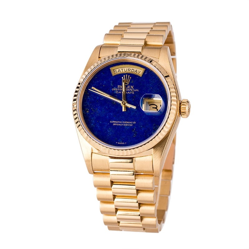 Pre-Owned Rolex President 18038 Lapis Lazuli Dial