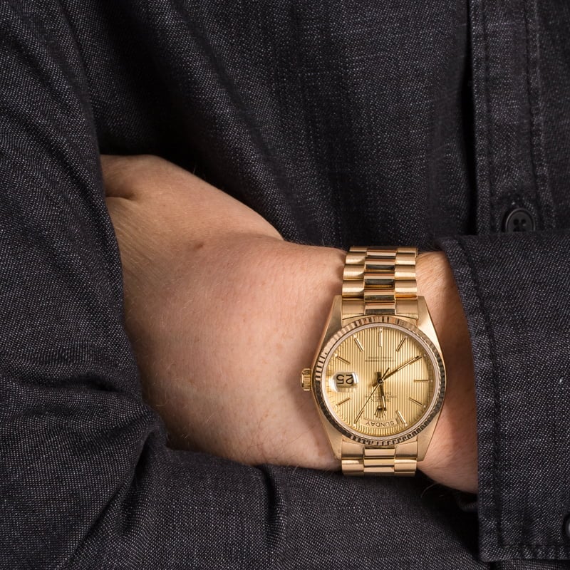 Rolex President 18038 Yellow Gold 100% Authentic