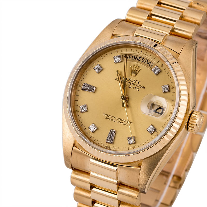 Pre-Owned Rolex 18038 President Diamond Dial