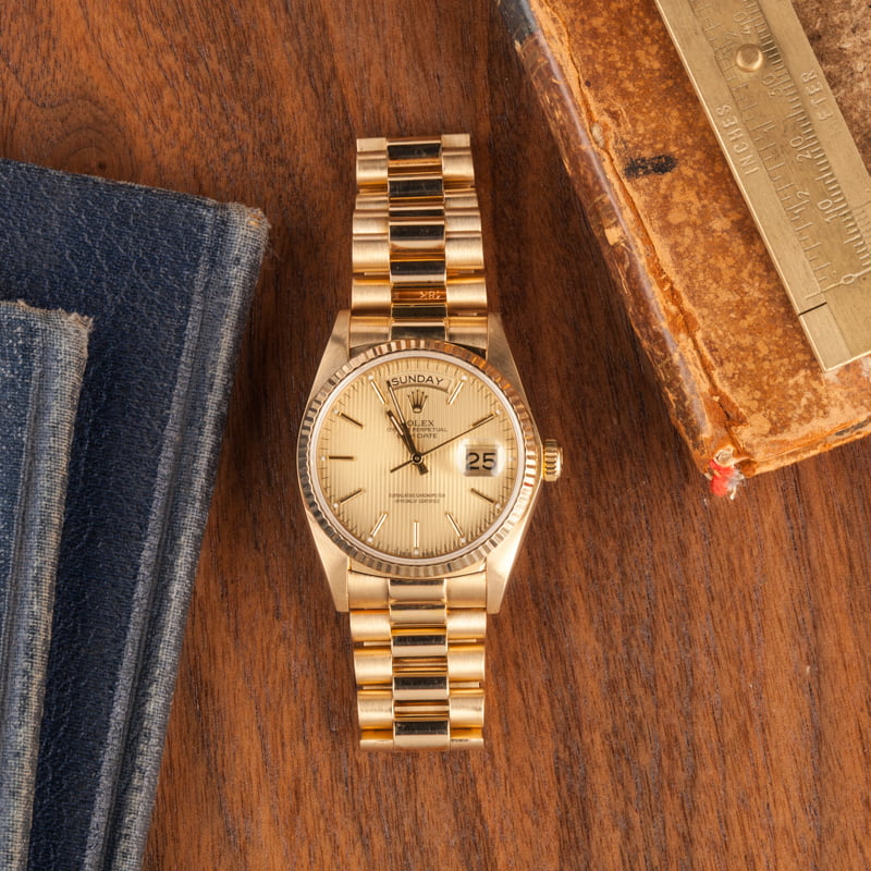 Rolex President 18038 Yellow Gold 100% Authentic