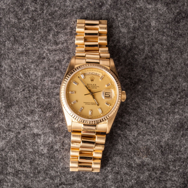 Pre-Owned Rolex Day-Date 18038 Diamond Dial