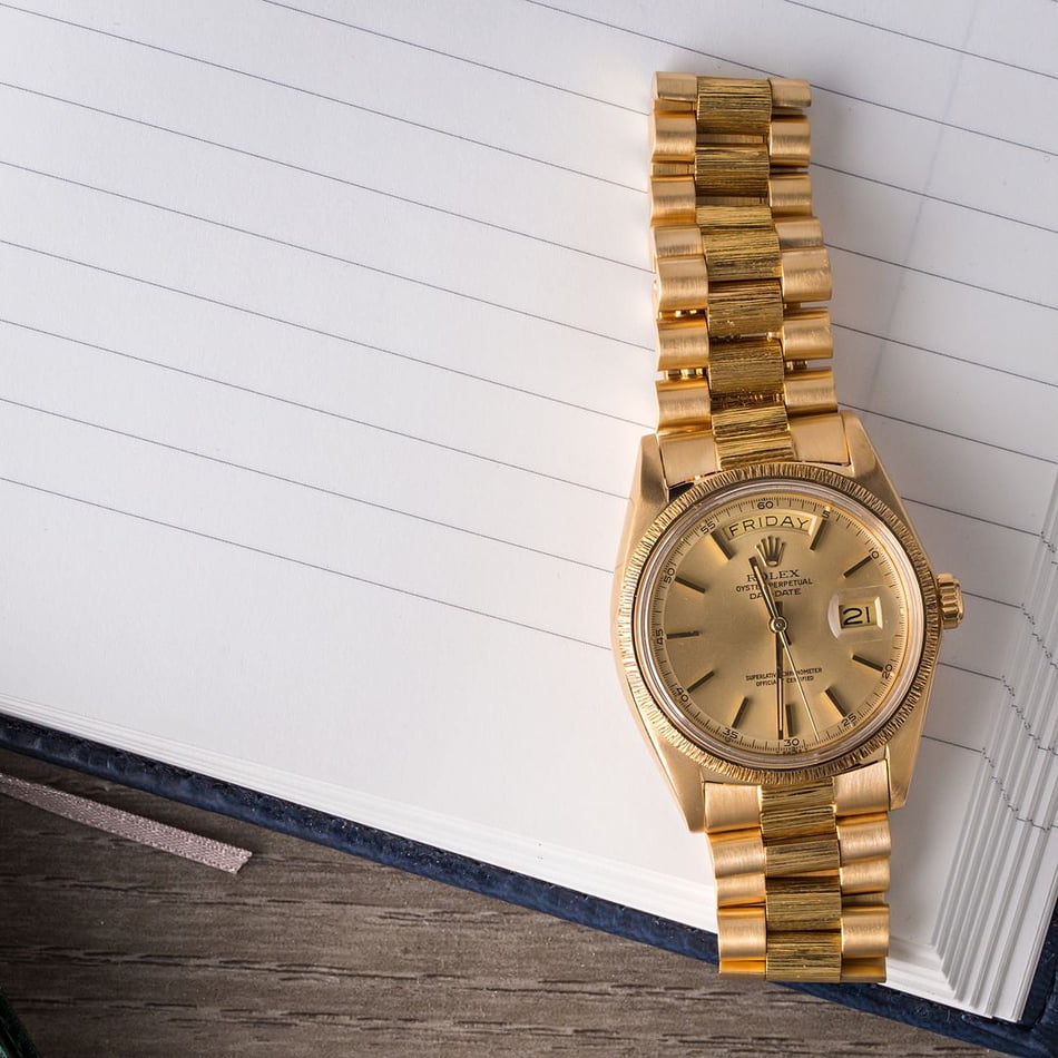 Rolex President 1807 Champagne Pie Pan Dial