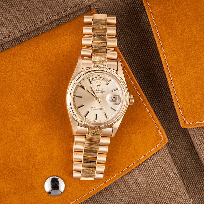 Pre-Owned Rolex President 1807 Barked Finish