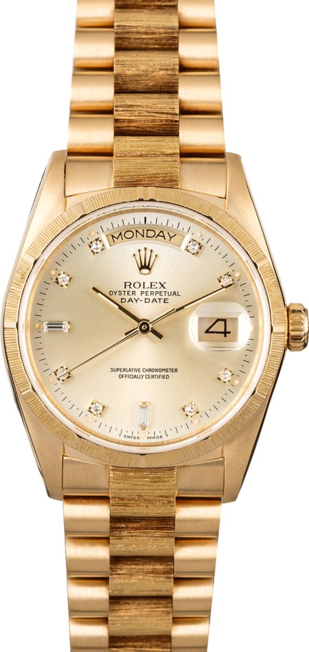 Date 18078 Diamond Dial Barked President