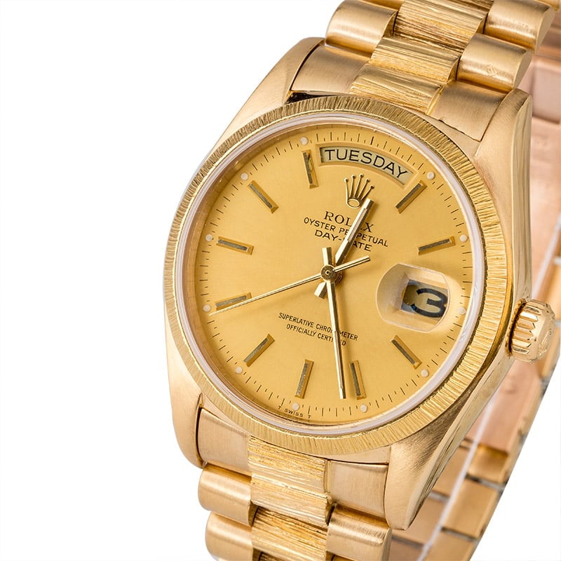 Used Rolex President 18078 with Barked Bezel
