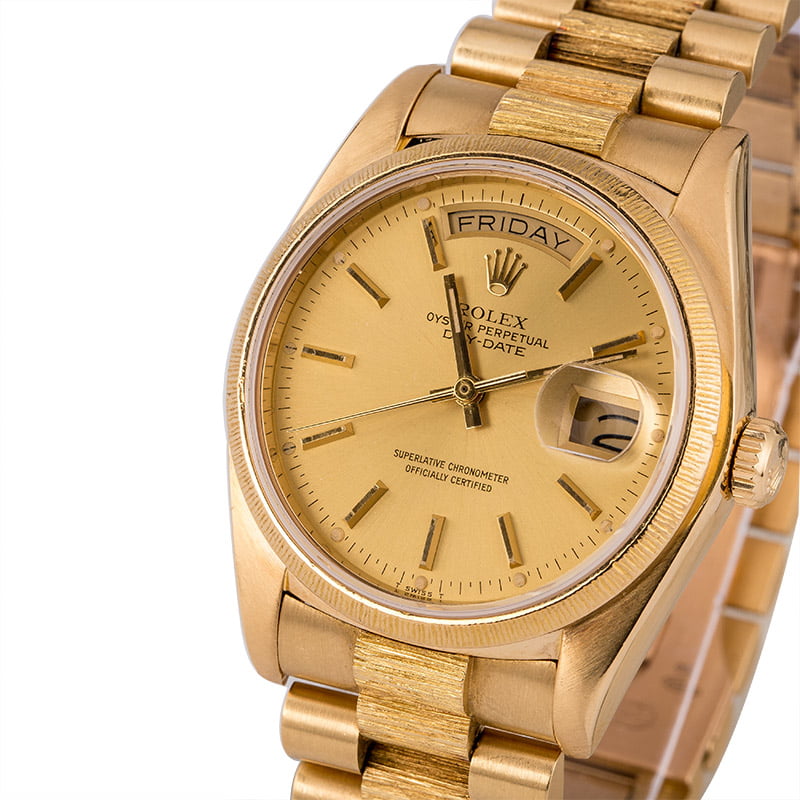Used Rolex President 18078 Barked Finish