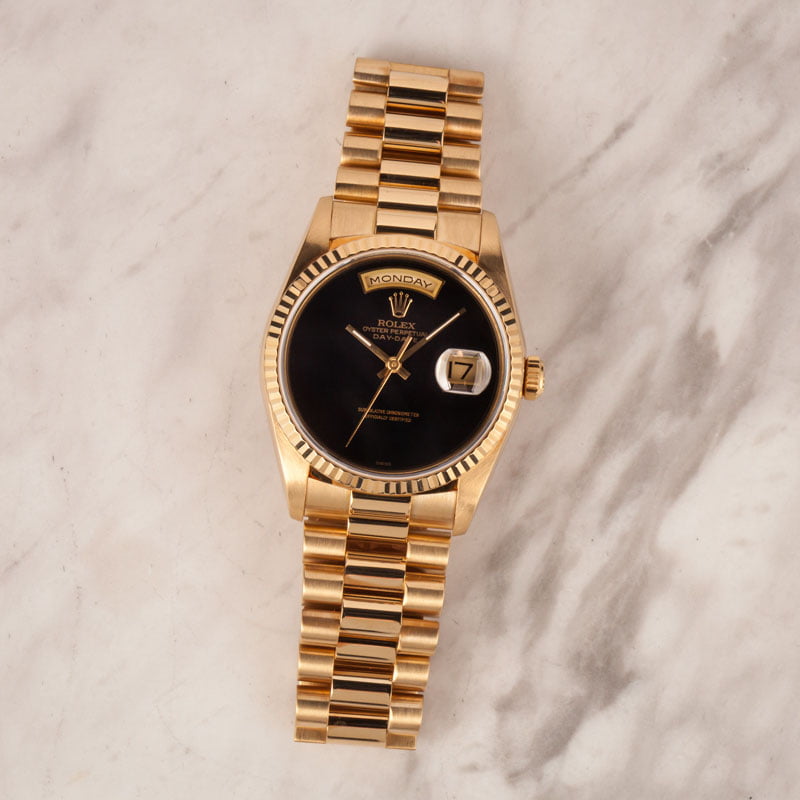 Rolex Day-Date 18238 Onyx Dial